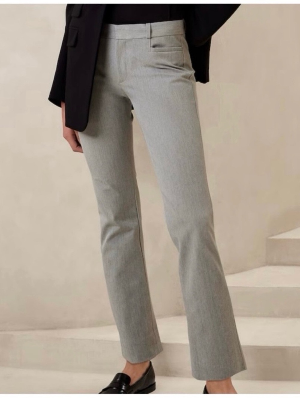 Banana Republic-Sloan Curvy Fit Pant- Heather Gray Size: 4